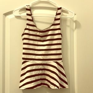 Black & white stripped peplum top